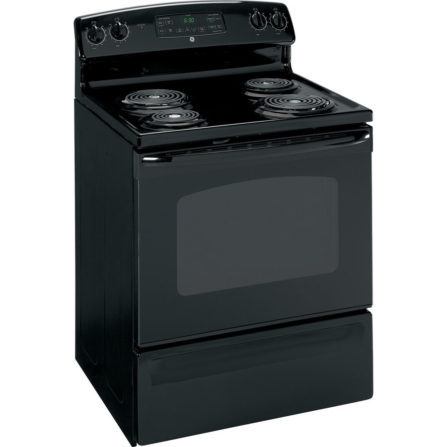 GE 30in Freestanding 5.3 cu ft SelfCleaning Electric Range (Black) at