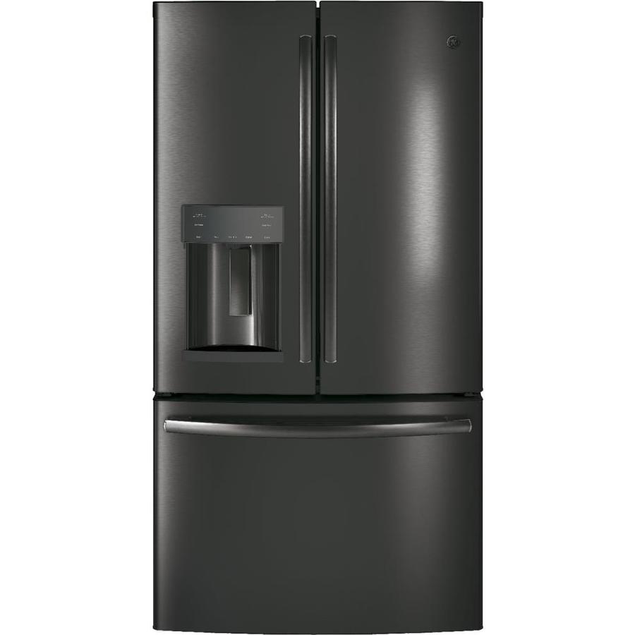GE 27.8cu ft French Door Refrigerator with Ice Maker (Black Stainless
