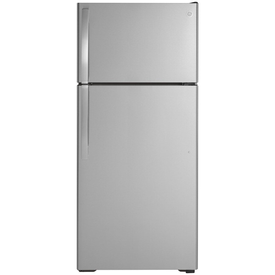 GE 16.6cu ft TopFreezer Refrigerator with Ice Maker (Stainless Steel