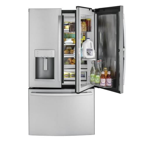 GE 27.8cu ft French Door Refrigerator with Ice Maker and Door within