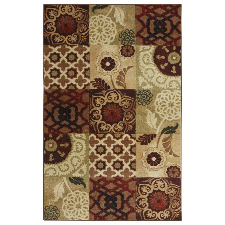 Mohawk Home Suzani Spice Earth 5 x 8 Red/Cream Area Rug at