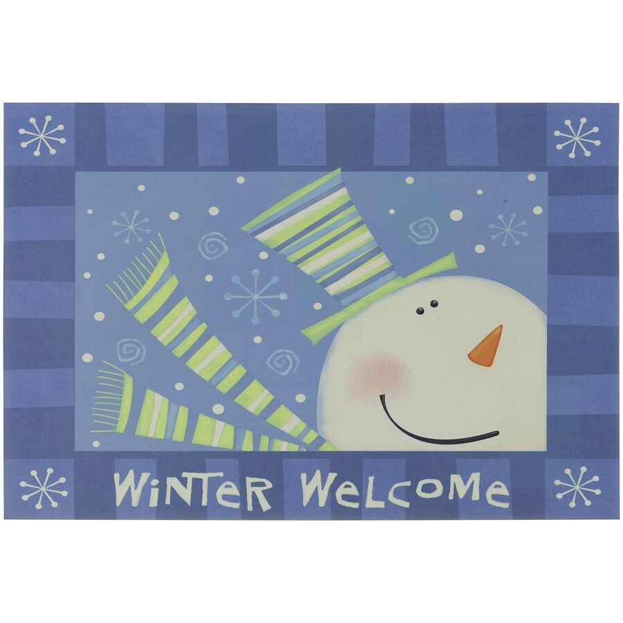 Mohawk Home 2ft x 2ft Blue Rectangular Door Mat at