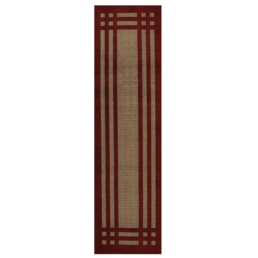 Mohawk Home Island Life 2 x 8 Red Indoor Border Runner in the Rugs