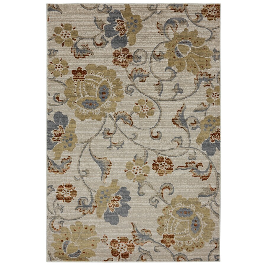 allen + roth Althorne Ivory Rectangular Indoor Woven Area Rug