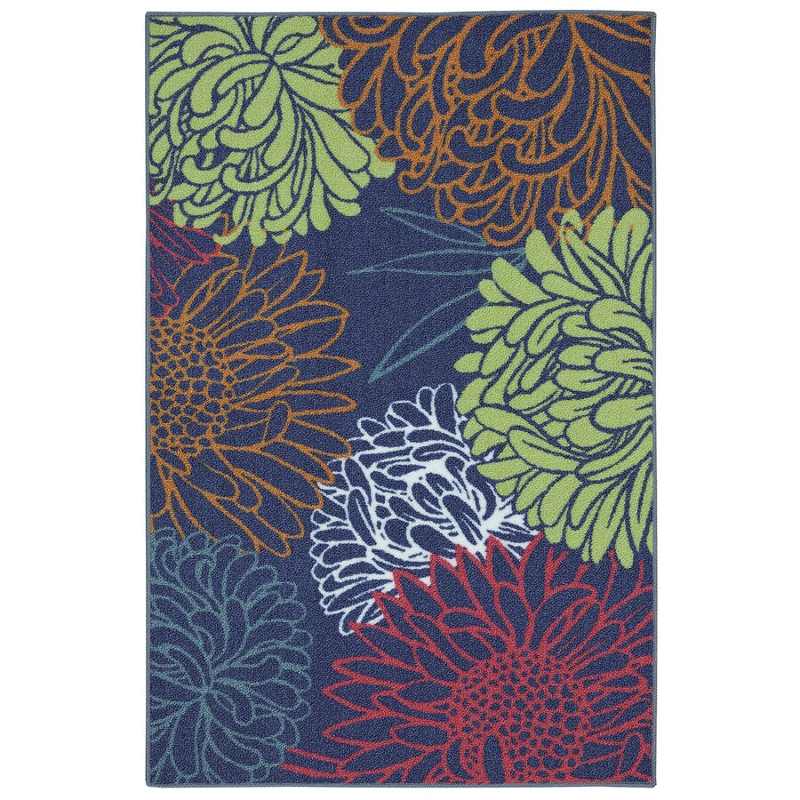 Mohawk Home Blue Rectangular Indoor Tufted Throw Rug 3 x 4
