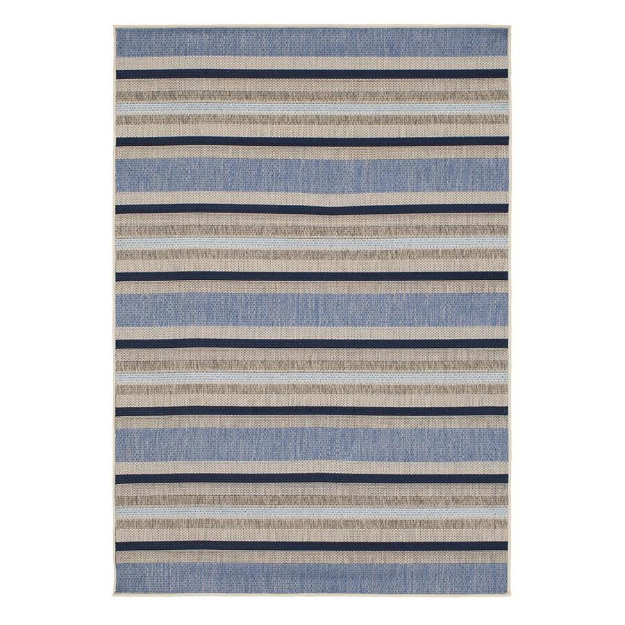 allen + roth Outdoor Blue Indoor/Outdoor Bohemian/Eclectic Area Rug