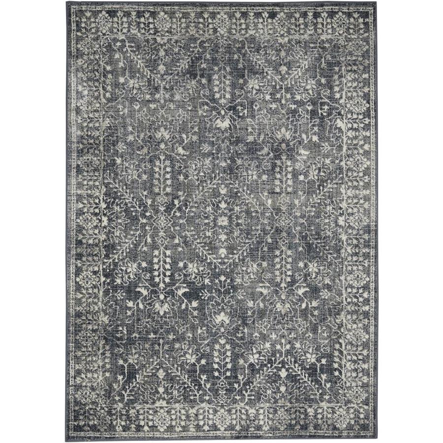 Mohawk Home Estelle Denim Rectangular Indoor MachineMade Farmhouse