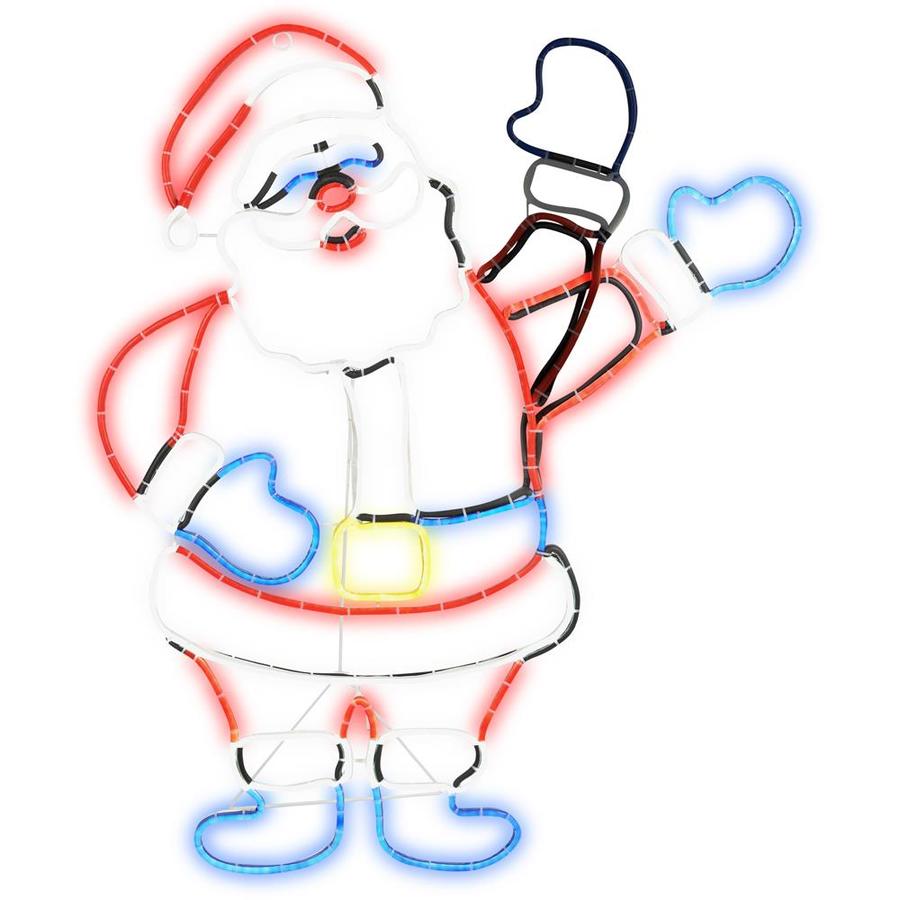 Gemmy 3ft Animatronic Lighted Santa Christmas Inflatable at