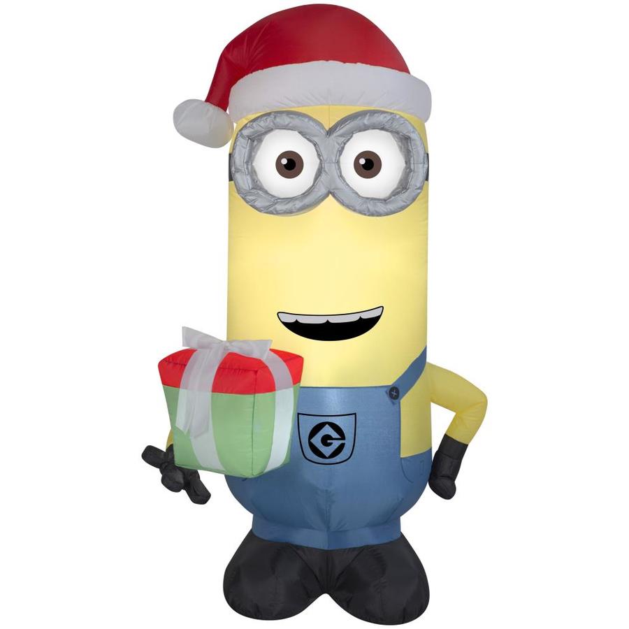Gemmy 5ft Lighted Minion Christmas Inflatable in the Christmas Inflatables department at