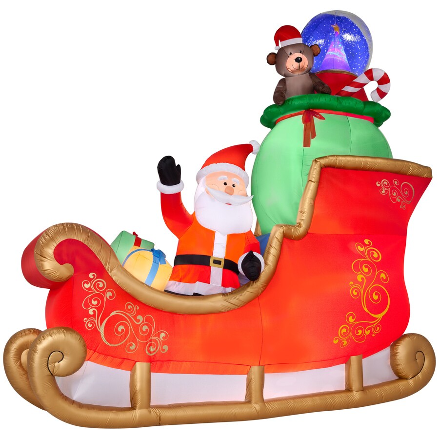 Holiday Living 14.99ft x 4.9212ft Lighted Sleigh Christmas Inflatable
