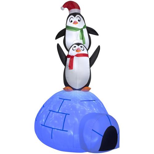 Gemmy 8ft Lighted Penguin Christmas Inflatable in the Christmas
