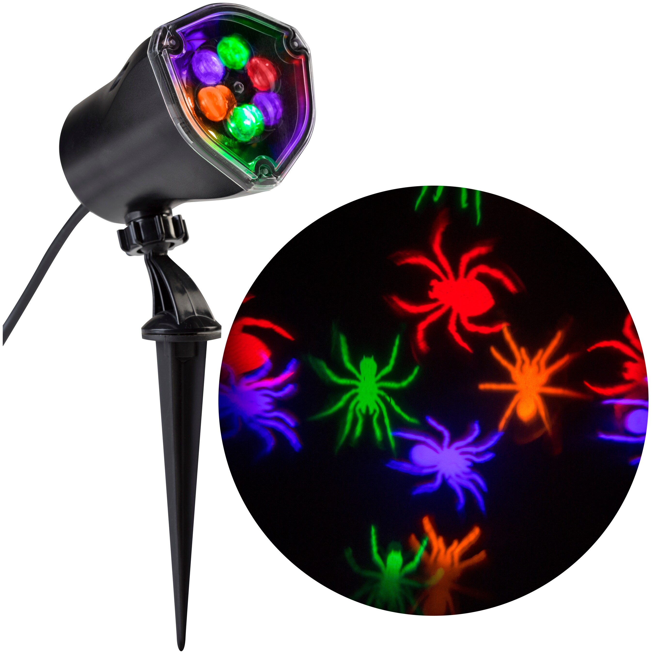 Gemmy WhirlaMotion Multifunction Orange/Purple/Green/Red Led Multidesign Halloween Indoor