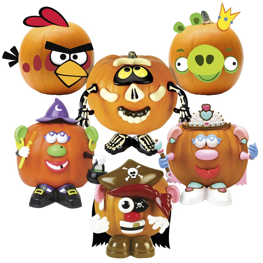 Gemmy 8.071in Tabletop Pumpkin PushIn Decorating Kit Indoor Halloween