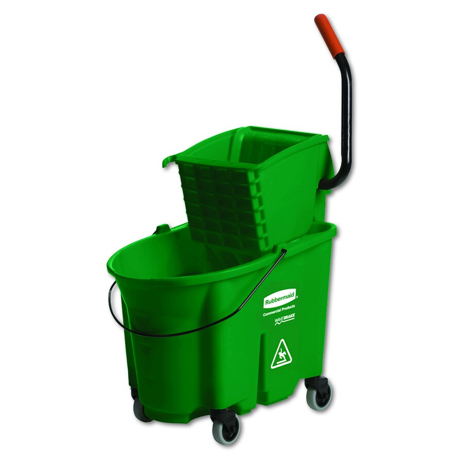 Rubbermaid Commercial Products WaveBrake 8.75Gallon Commercial Mop Wringer Bucket with Wheels