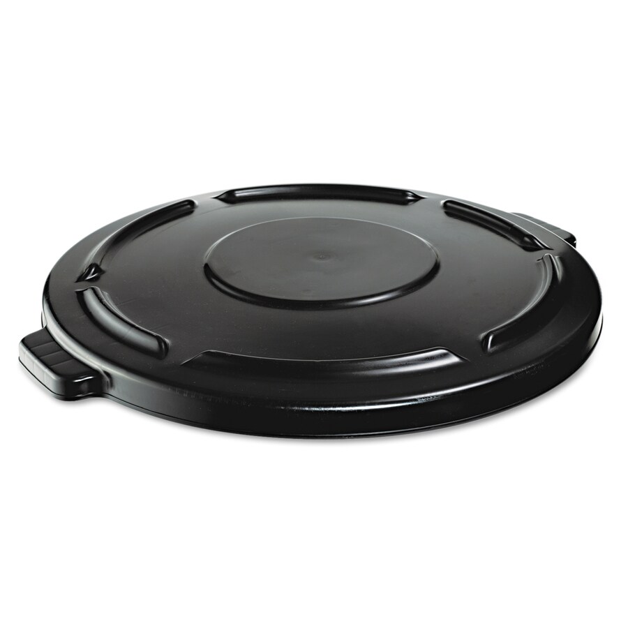 Rubbermaid Commercial Products Black Plastic Outdoor Trash Can Lid at