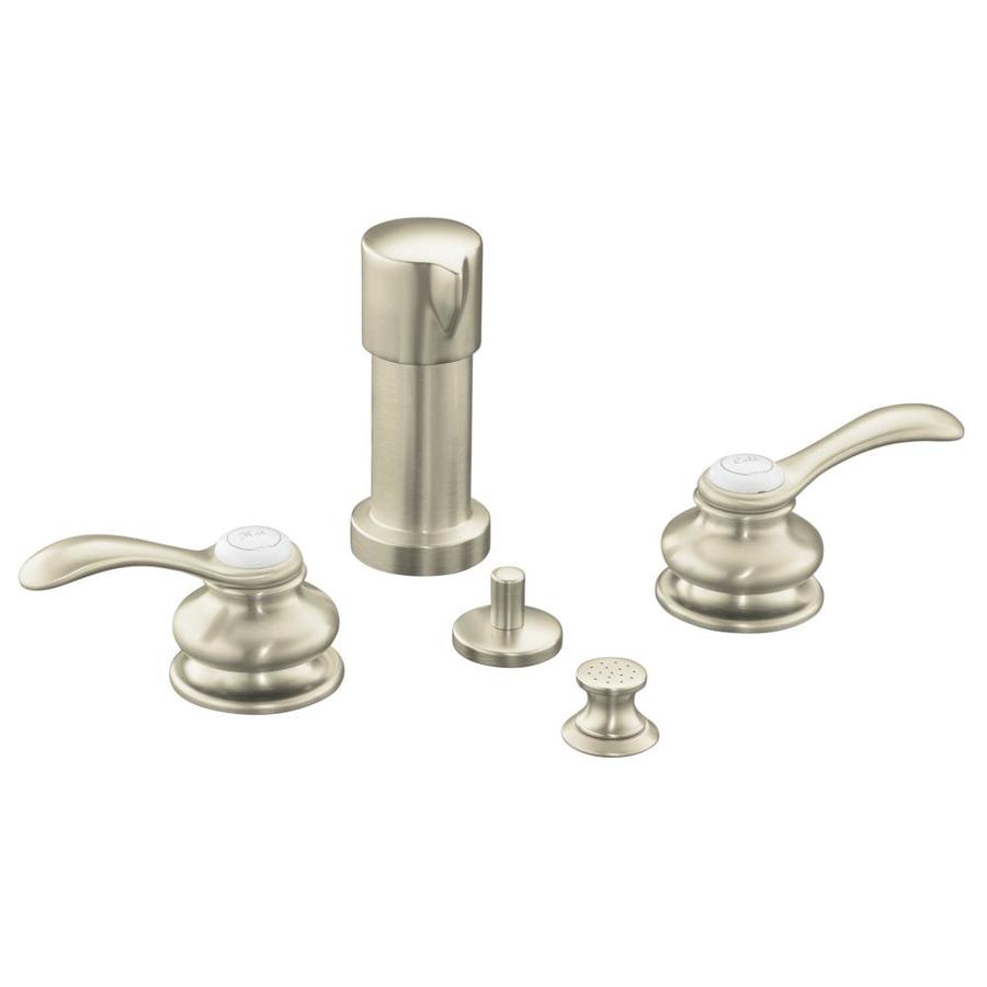 KOHLER Fairfax Vibrant Brushed Nickel Vertical Spray Bidet Faucet at