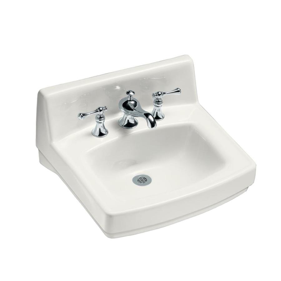 Shop KOHLER Greenwich White WallMount Rectangular Bathroom Sink with