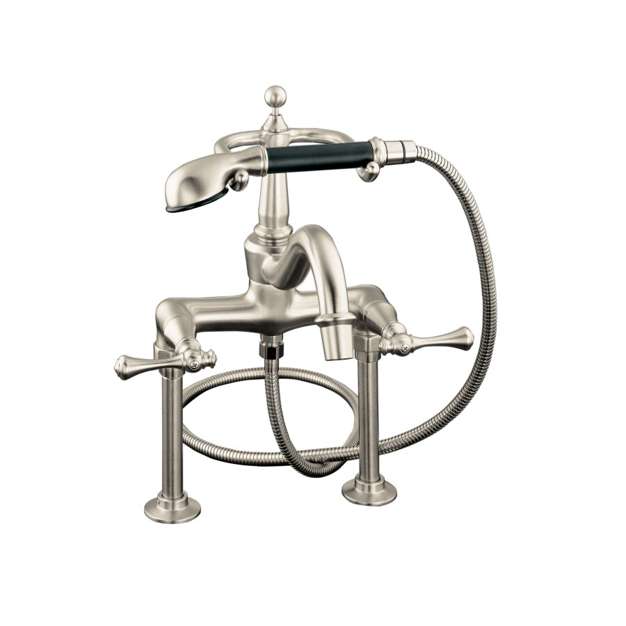 KOHLER Revival Vibrant Brushed Nickel 2Handle Deck Mount Roman Bathtub