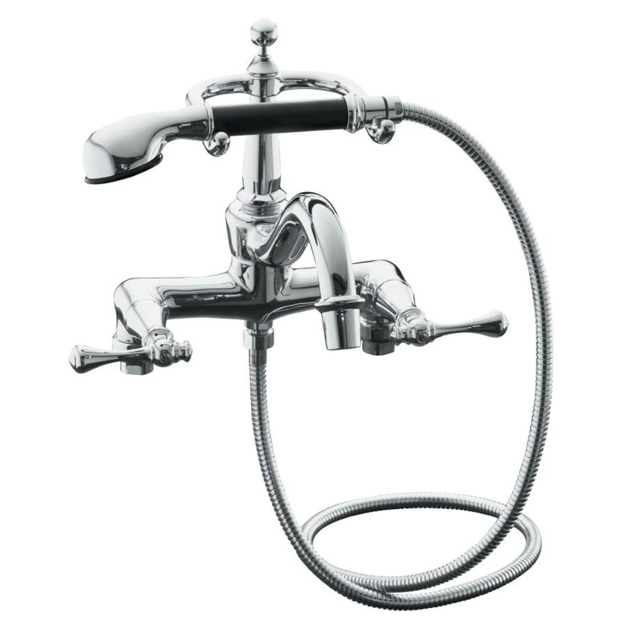 KOHLER Revival Polished Chrome 2handle Deck Mount Roman Bathtub Faucet with Hand Shower in the