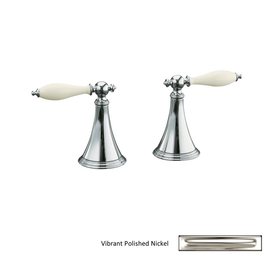 KOHLER Finial Vibrant Polished Nickel 2Handle Fixed Deck Mount Tub