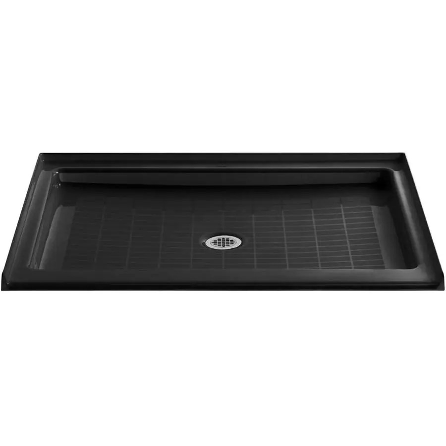 KOHLER Purist Black Black Cast Iron Shower Base 36in W x 48in L with