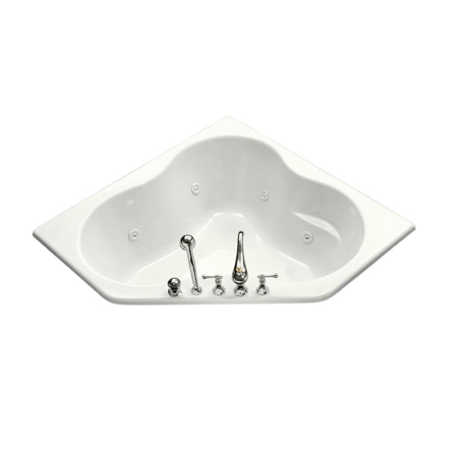 KOHLER Proflex 54in White Acrylic Oval Center Drain DropIn Whirlpool
