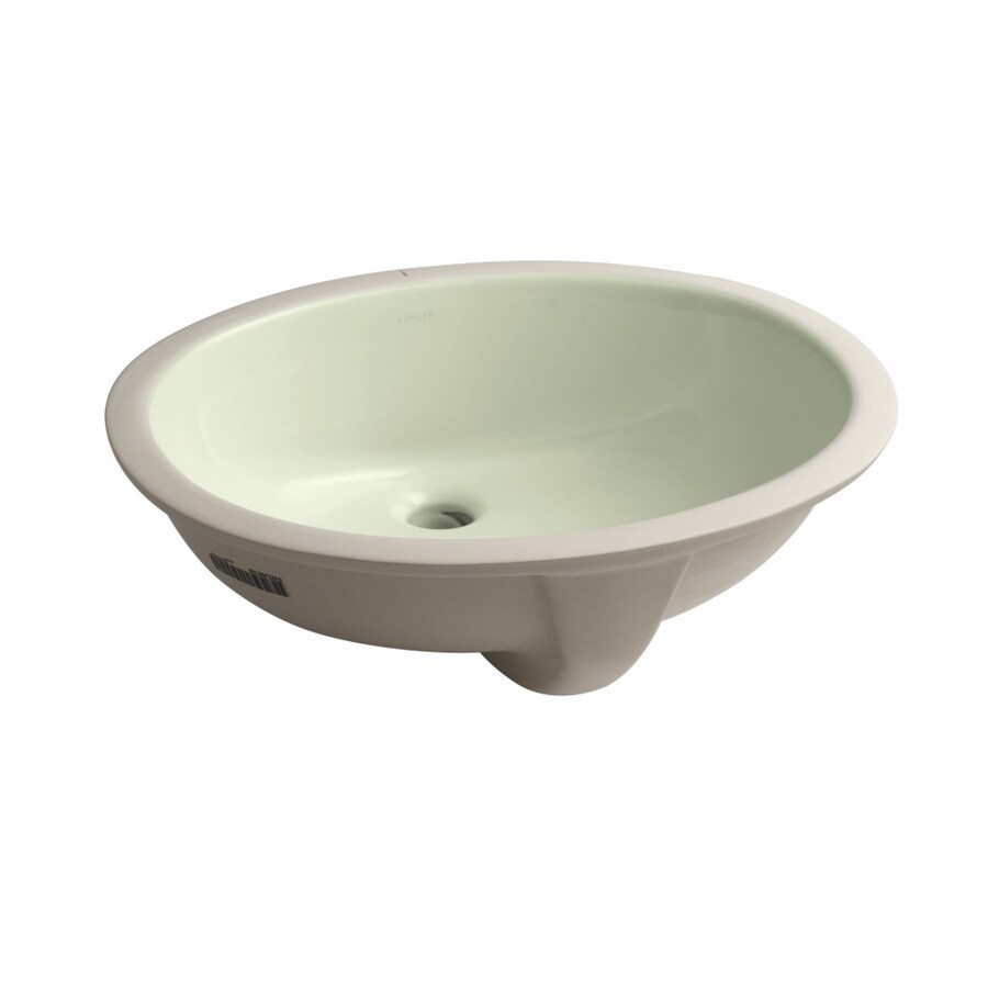 KOHLER Caxton Tea Green Undermount Bath Sink in the Bathroom Sinks department at