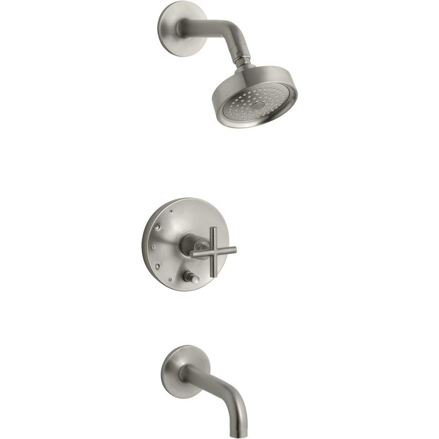 KOHLER Purist Vibrant Brushed Nickel 1Handle Bathtub and Shower Faucet