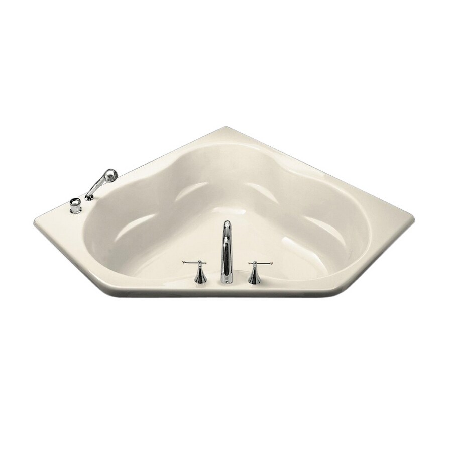 KOHLER 60" x 60" Underscore Biscuit Corner Dropin Tub in the Bathtubs department at