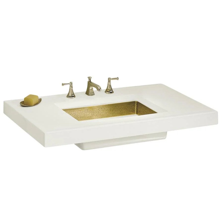 KOHLER Kathryn Biscuit Undermount Rectangular Bathroom Sink with