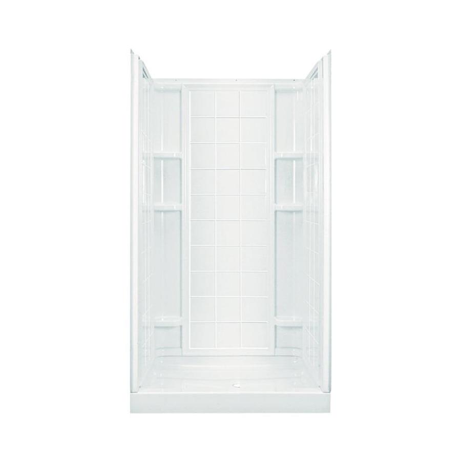 Sterling Ensemble White 4Piece Alcove Shower Kit 34in x 36