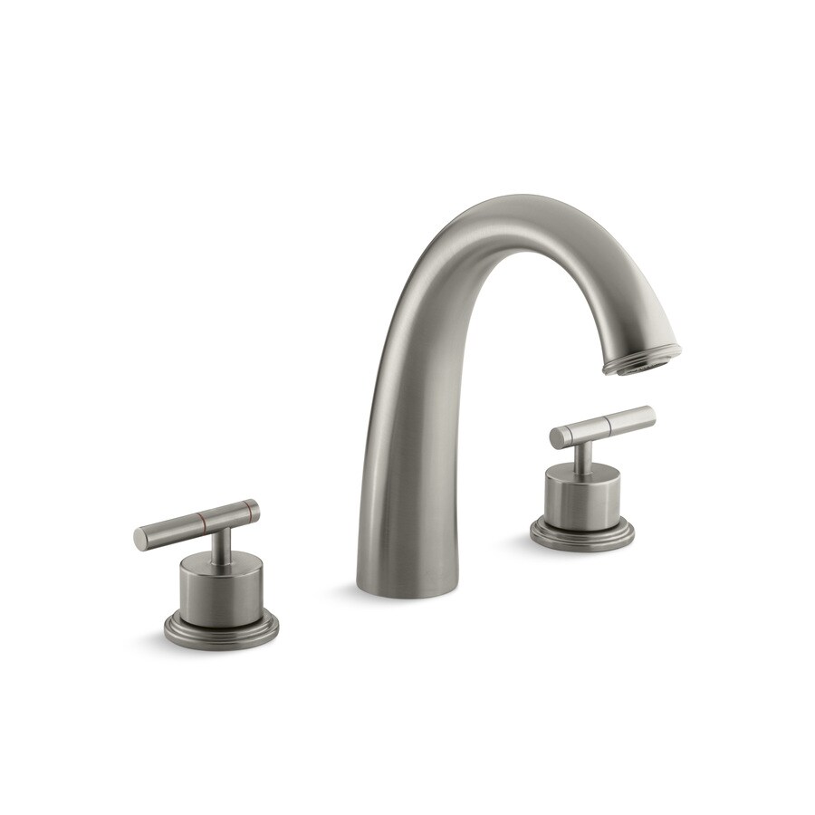 KOHLER Taboret Vibrant Brushed Nickel 2Handle Fixed Deck Mount Tub