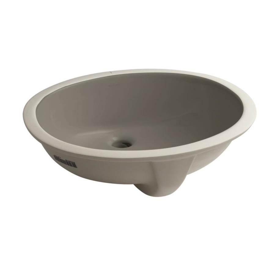 Shop KOHLER Caxton Cashmere Undermount Oval Bathroom Sink with Overflow