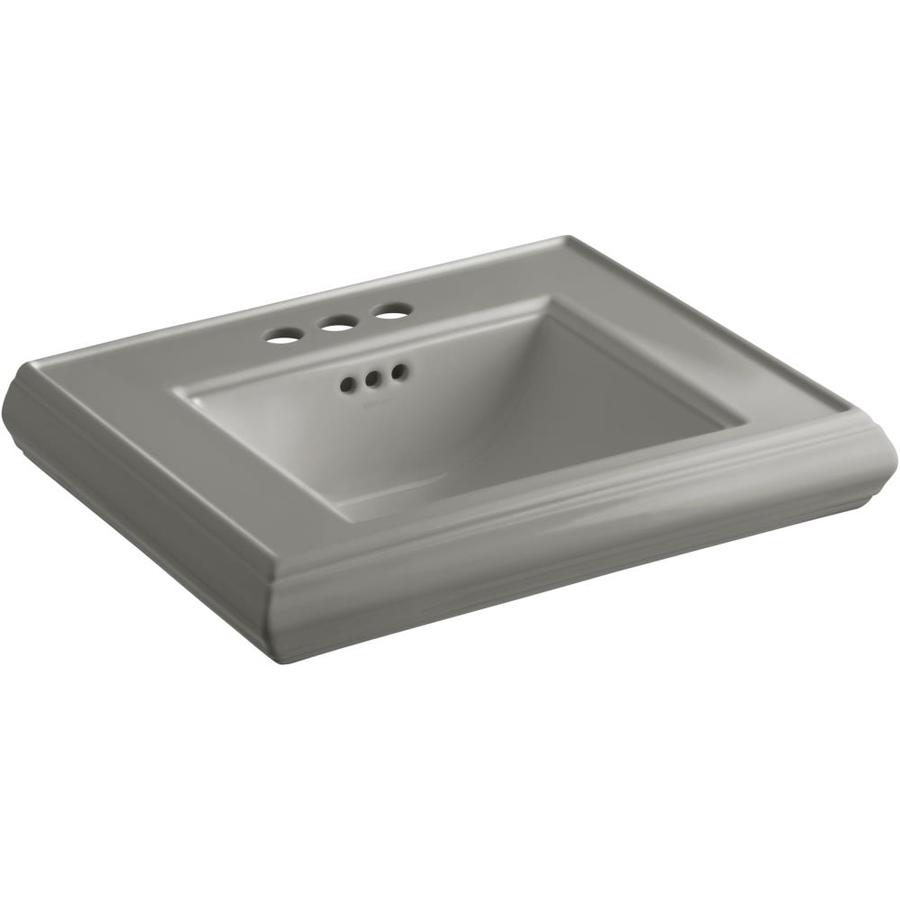 KOHLER Memoirs 22.438in H Cashmere Fire Clay Pedestal Sink Top in the