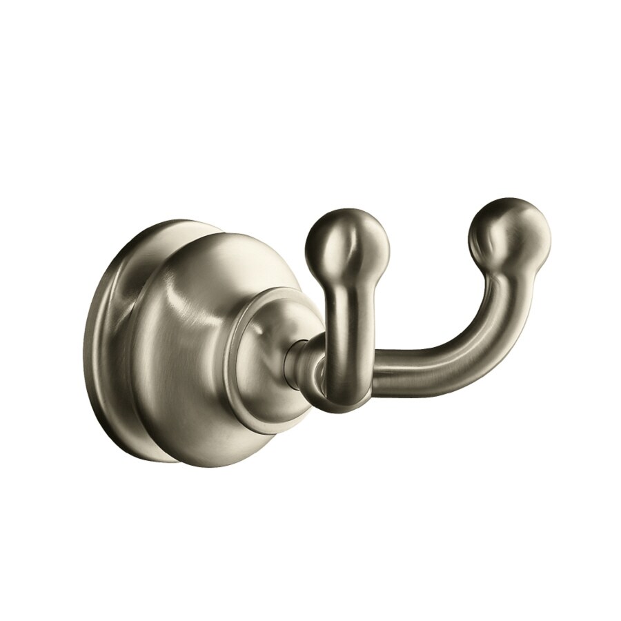 KOHLER Fairfax Double Hook Vibrant Brushed Nickel Towel Hook in the