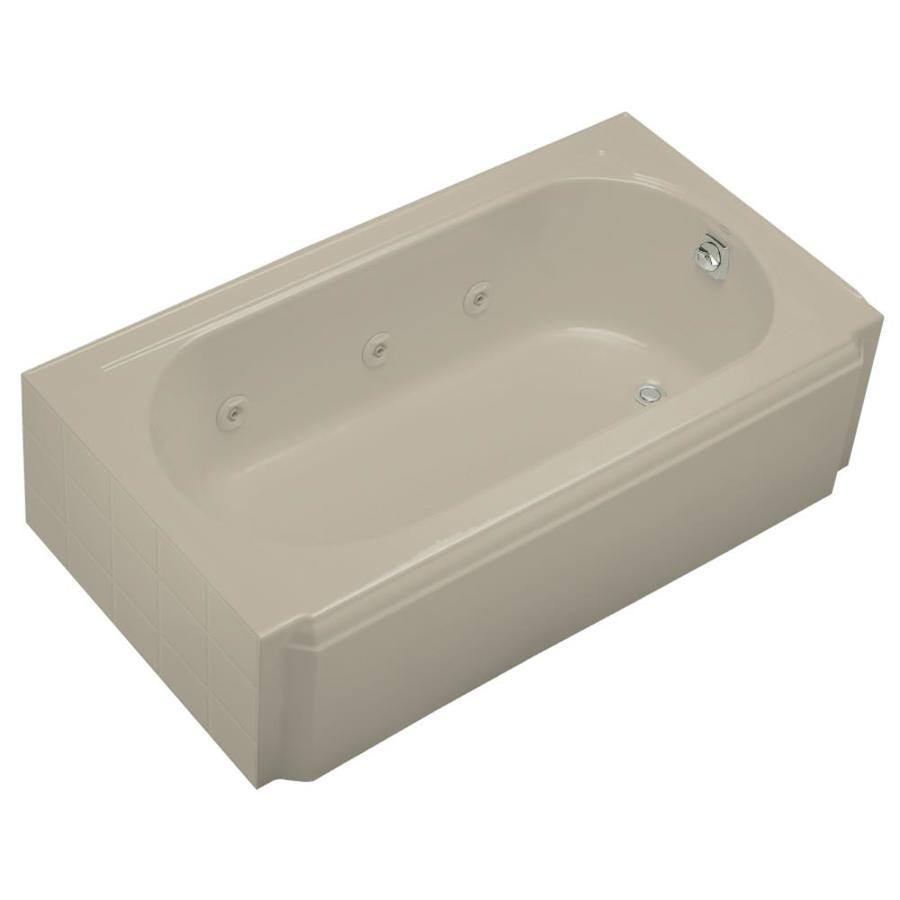 KOHLER Memoirs 60in Sandbar Cast Iron Rectangular RightHand Drain