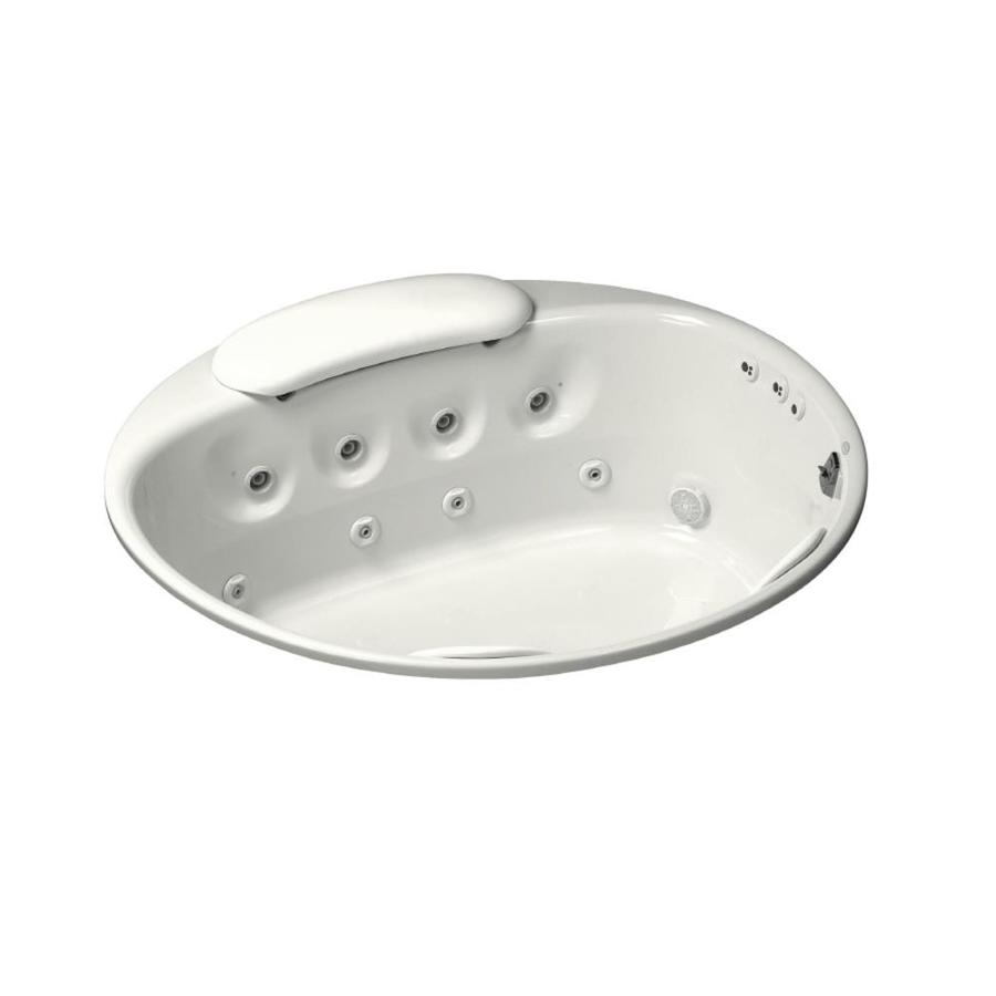 KOHLER Riverbath 66in White Acrylic Round RightHand Drain DropIn