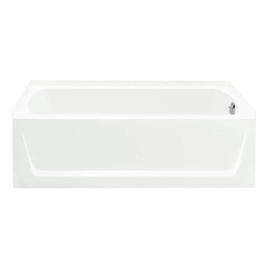 Sterling Ensemble White Vikrell Rectangular Skirted Bathtub with Right