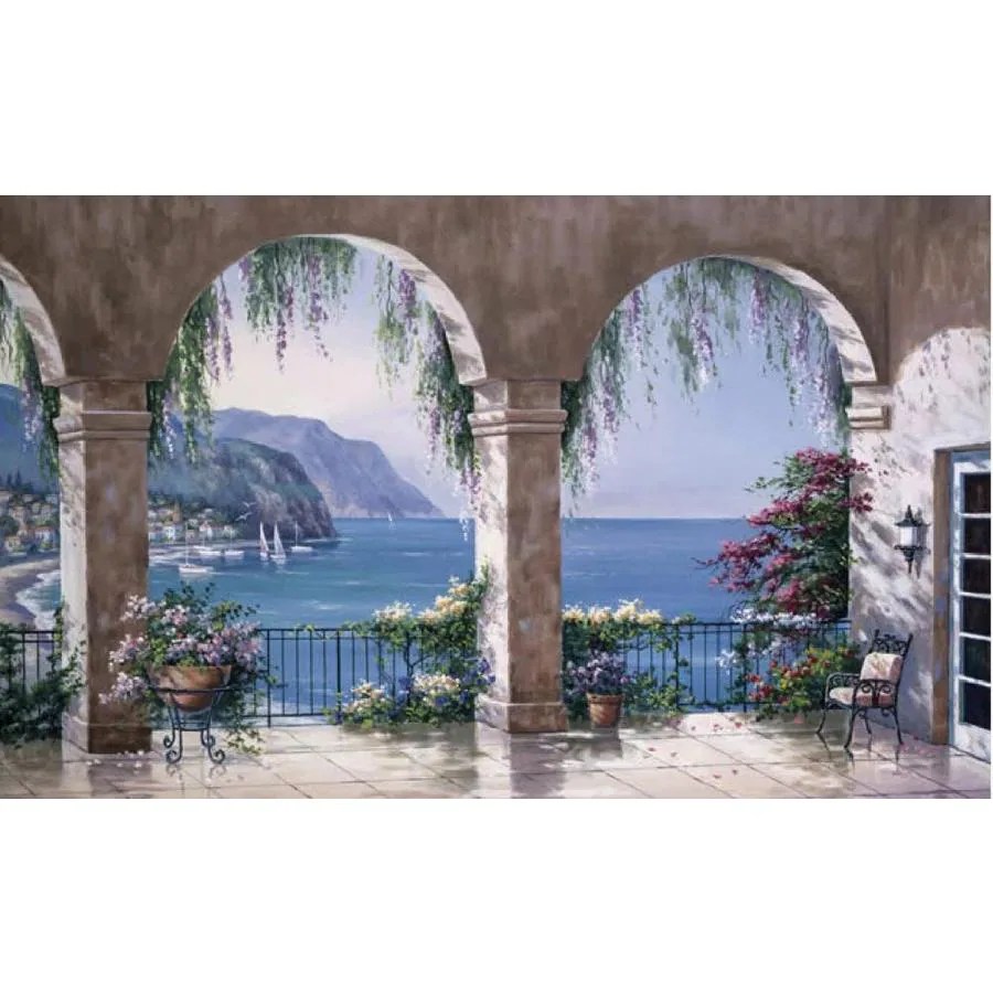 Environmental Graphics Mediterranean Arch Wall Mural in the Wall Murals