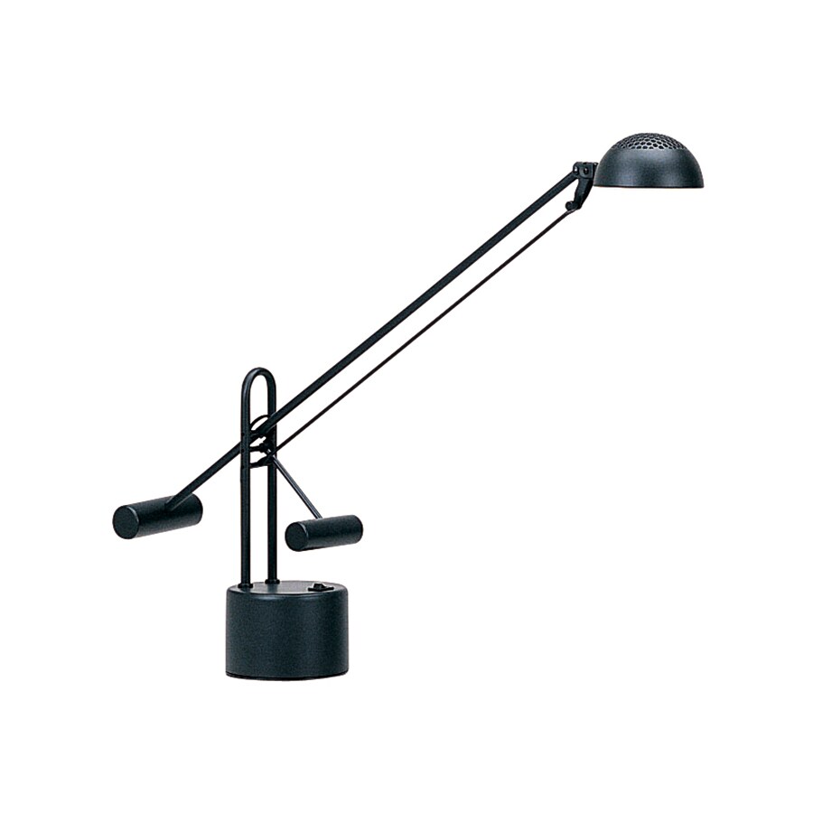 Lite Source 29in Adjustable Black Desk Lamp with Metal Shade at