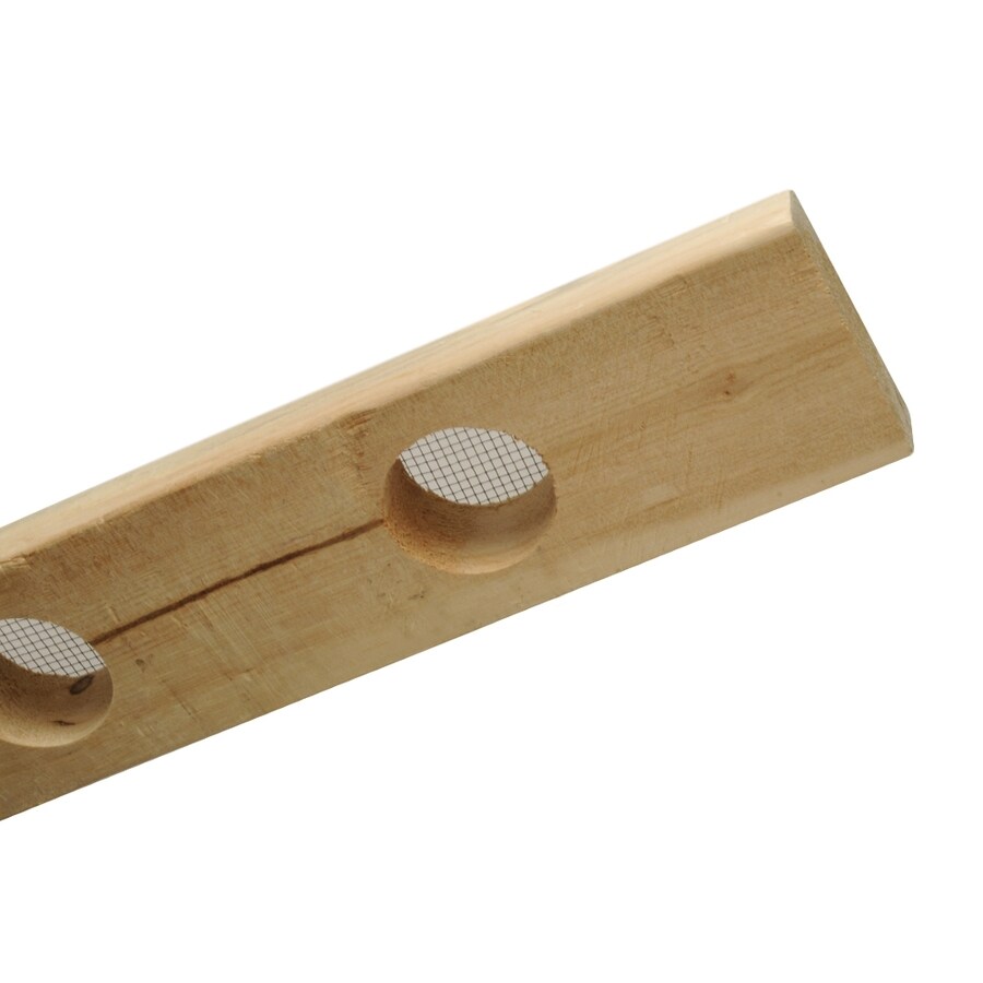 22.5in L Brown Wood Soffit Vent at