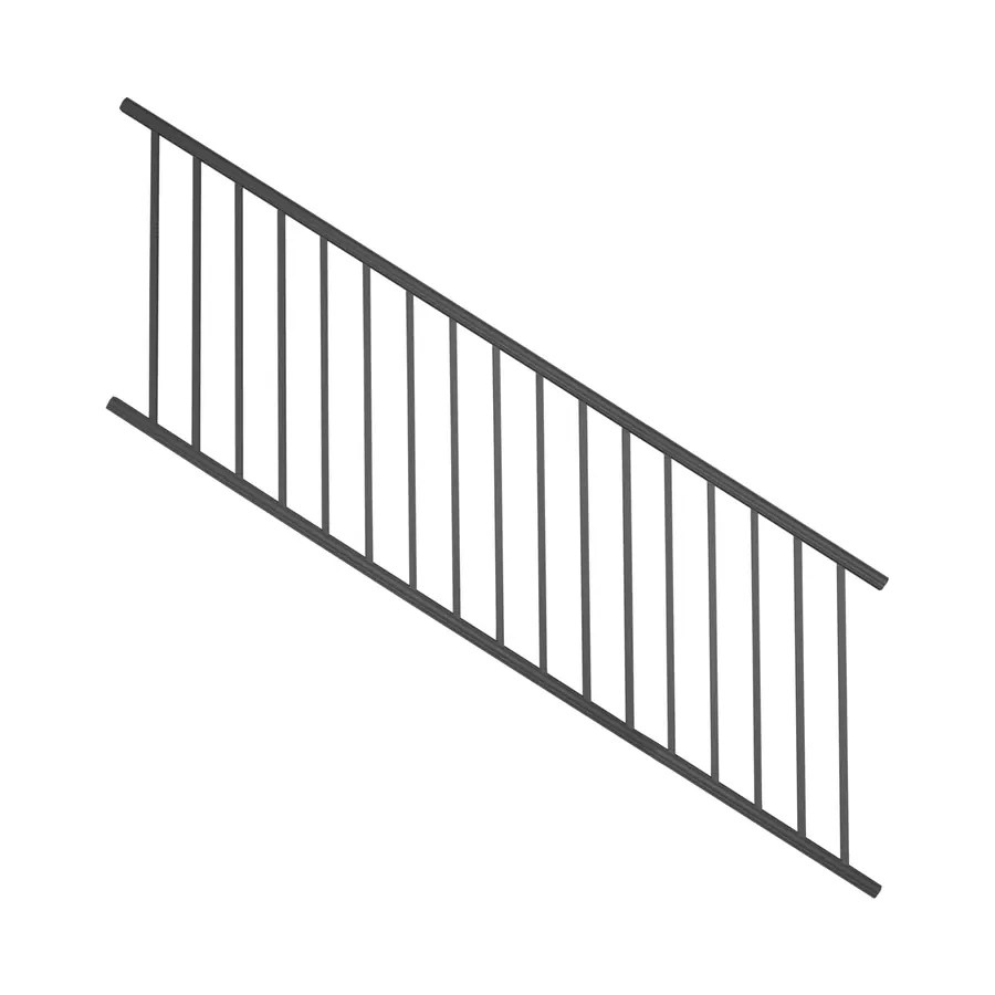 Deckorators Classic aluminum 8ft x 2.25in x 3ft Matte Black Aluminum