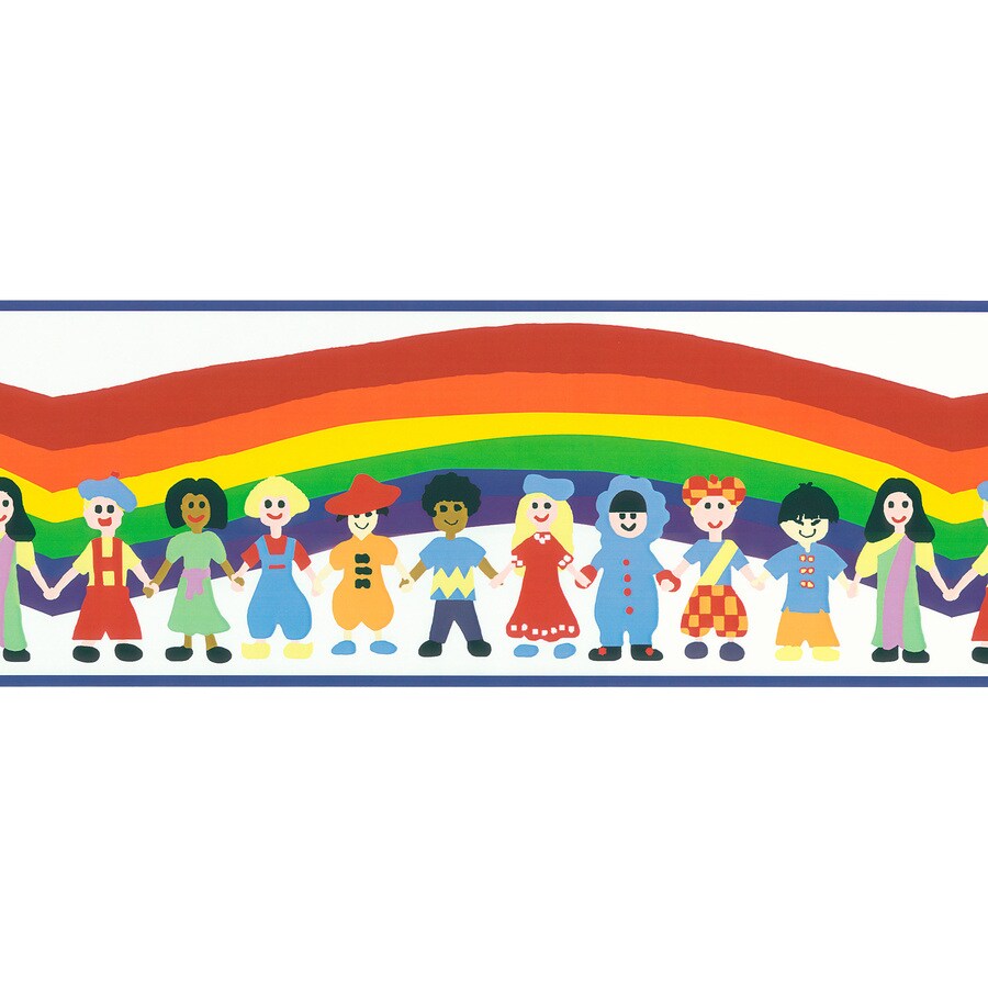 Brewster Wallcovering Share the Rainbow Border Wallpaper at
