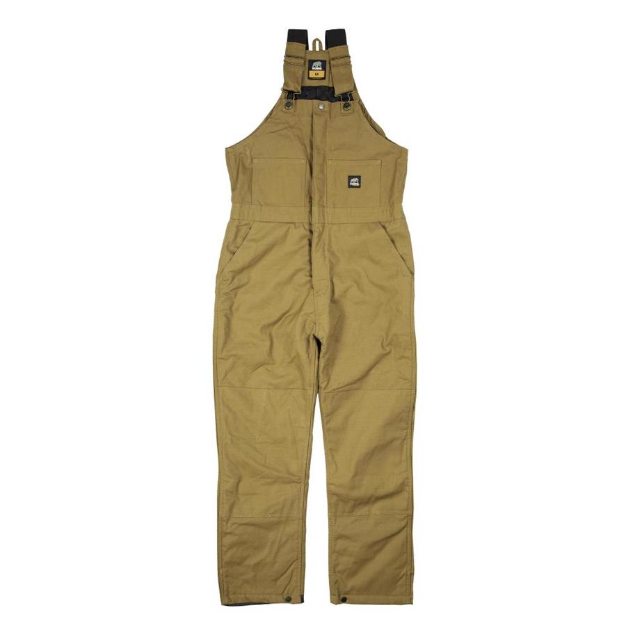 BERNE APPAREL Rigid Brown Men's Large Duck Overalls in the Coveralls