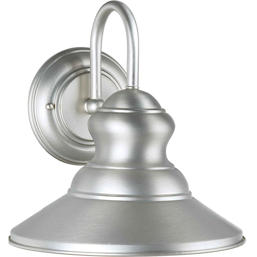 0in H Brushed Nickel Outdoor Wall Light at