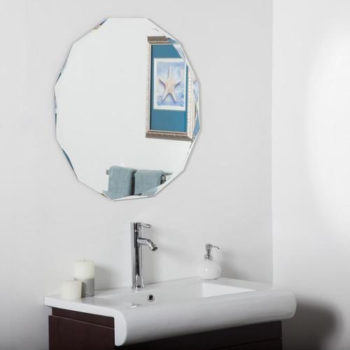 Decor Wonderland 27.6in Round Frameless Bathroom Mirror in the