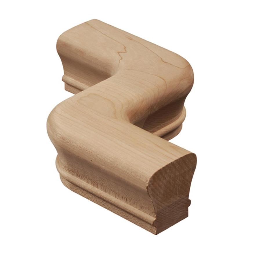 Creative Stair Parts Maple Unfinished Wood Offset Handrail Fittings at