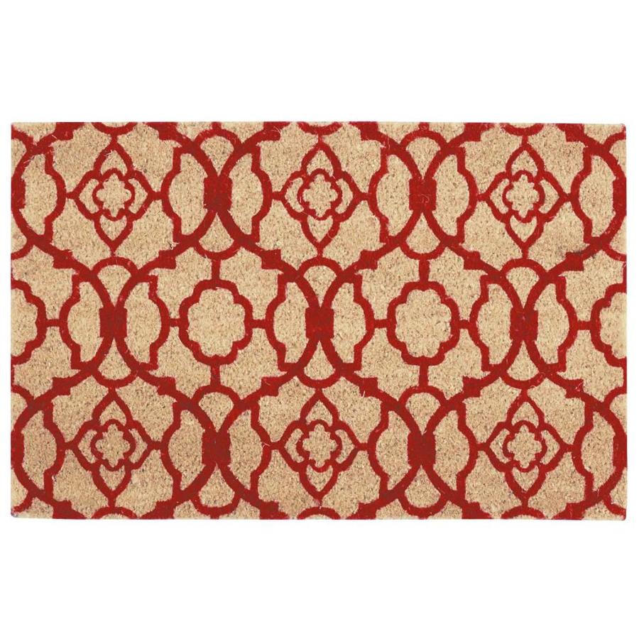 Nourison Wav17 Greetings Red Rectangular Door Mat 2ft x 3ft