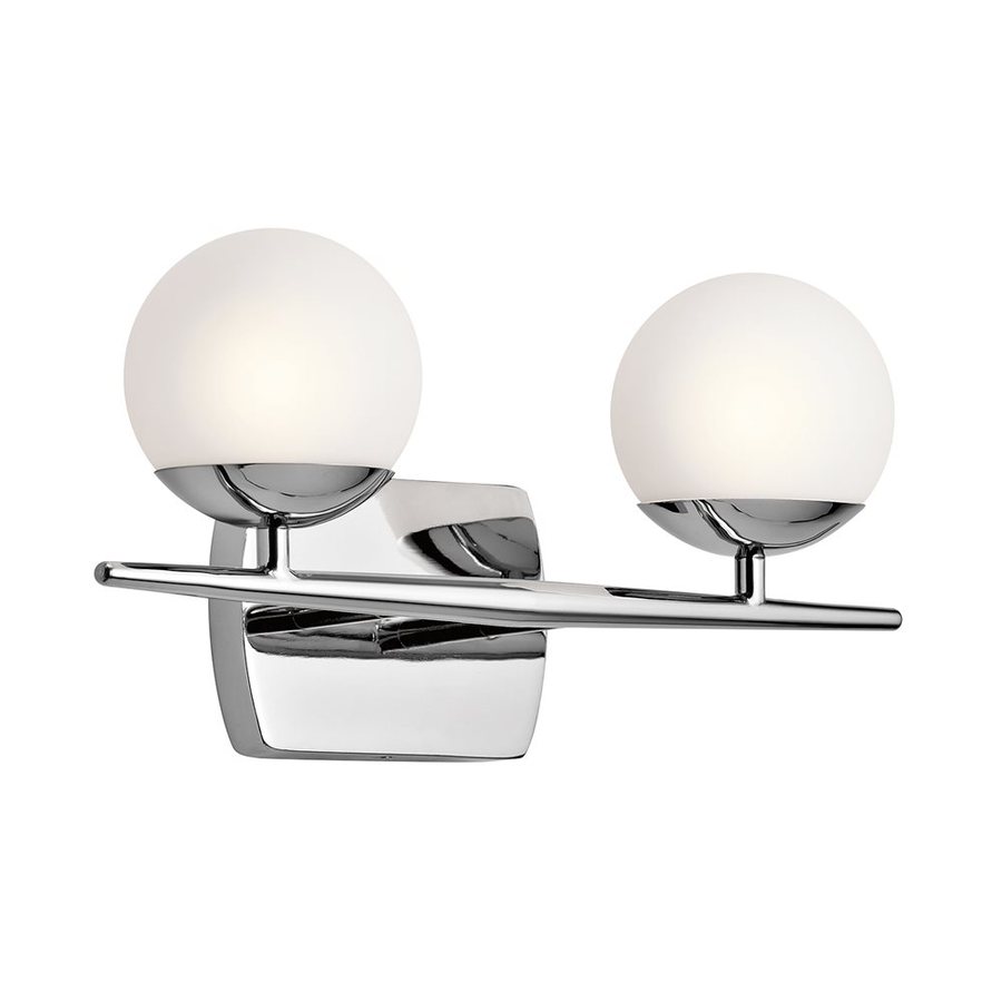 Kichler Jasper 2Light 16.5in Chrome Orb Vanity Light at