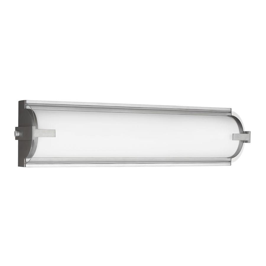 Sea Gull Lighting Braunfels 1Light 20in Satin aluminum Cylinder LED Vanity Light Bar in the